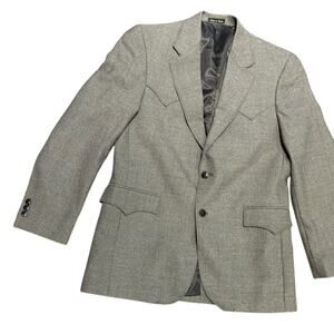 Circle S of Dallas Lambswool Men’s 40R Taupe Western Style Blazer